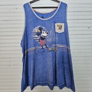 Disney Theme Park Blue Mickey Tank Top Size 3X
